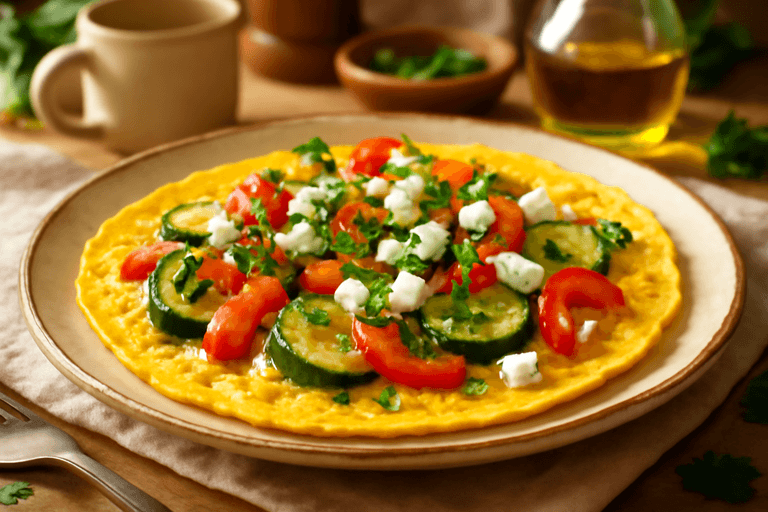 Proteinli Sebzeli Omlet