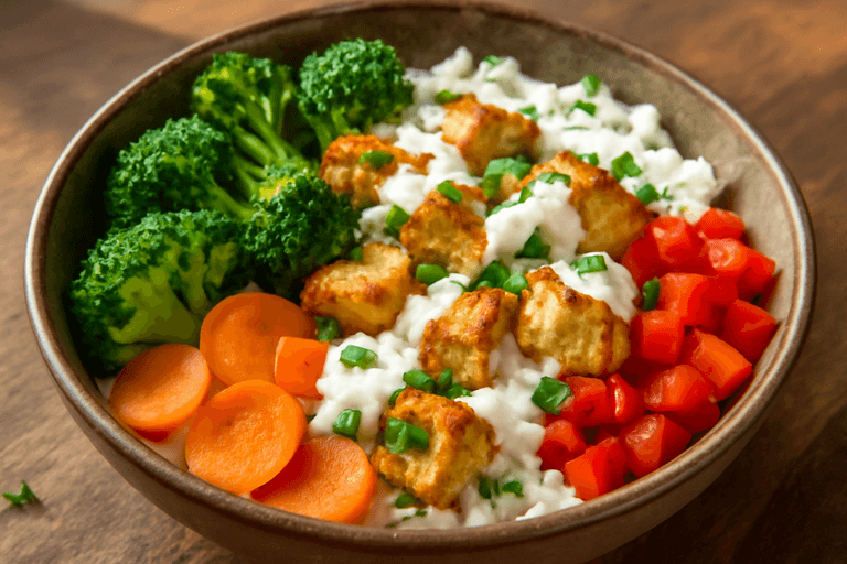 Herzhaftes Hähnchen-Power-Bowl