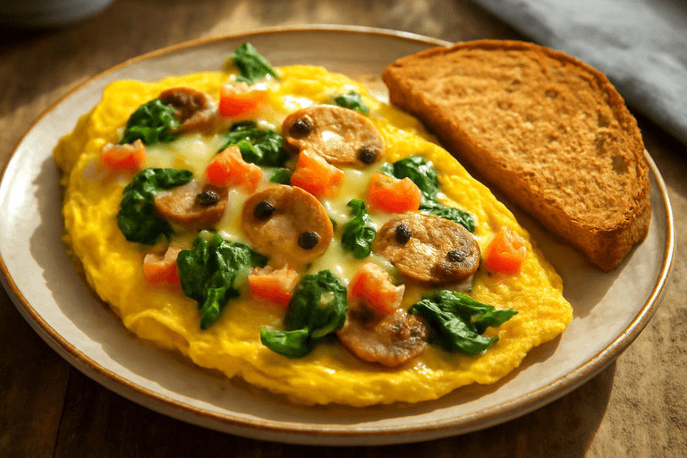 Energie-Boost Omelet met Volkoren Toast