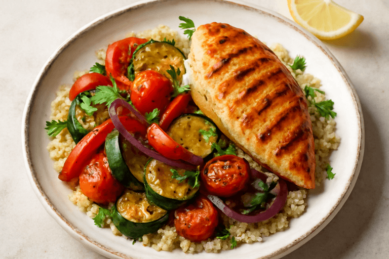 Gegrilde Kip met Mediterrane Groenten & Quinoa