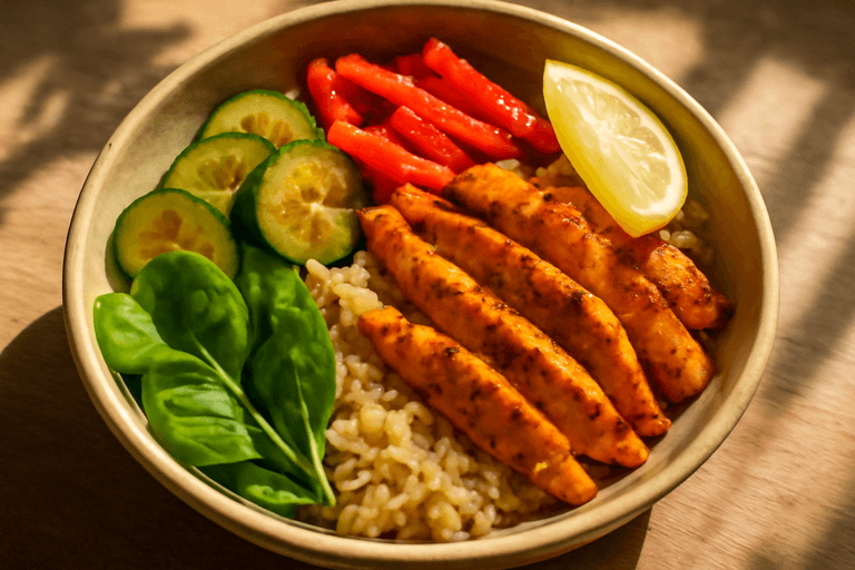 Klassieke Kruidige Kip- en Groentebowl