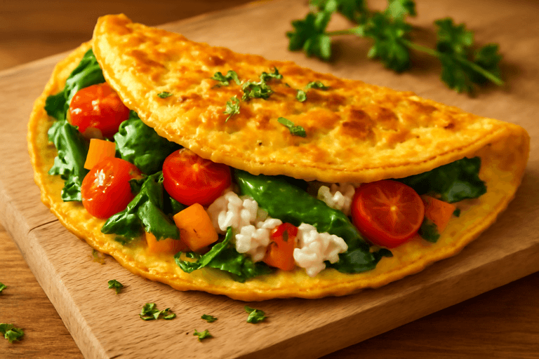 Proteinreiches Frühstücks-Omelett mit Gemüse