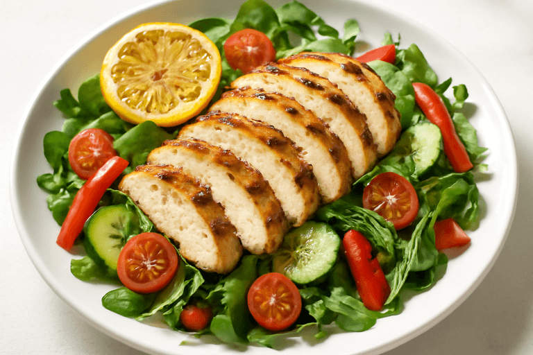 Grilled Lemon Herb Chicken Salad