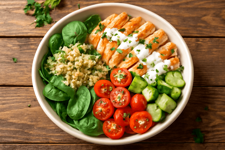Energieboost Salade met Gegrilde Kip en Quinoa