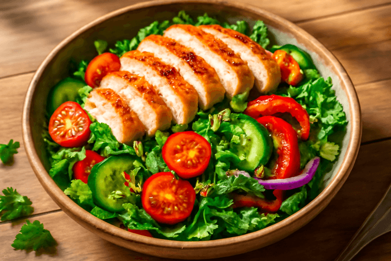 Energieboost Kipsalade met Geroosterde Groenten