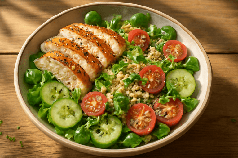 Energie Boost Salade met Gegrilde Kip en Quinoa