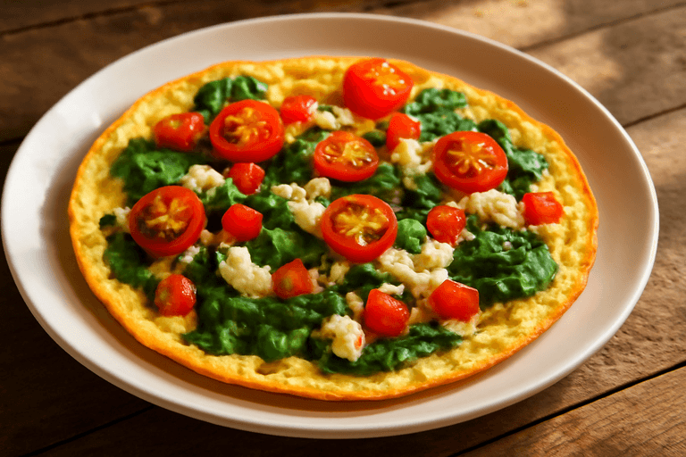 Proteinreiches Omelett mit Gemüse