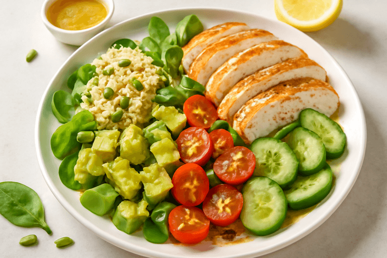 Färgglad Kycklingsallad med Quinoa & Avokado