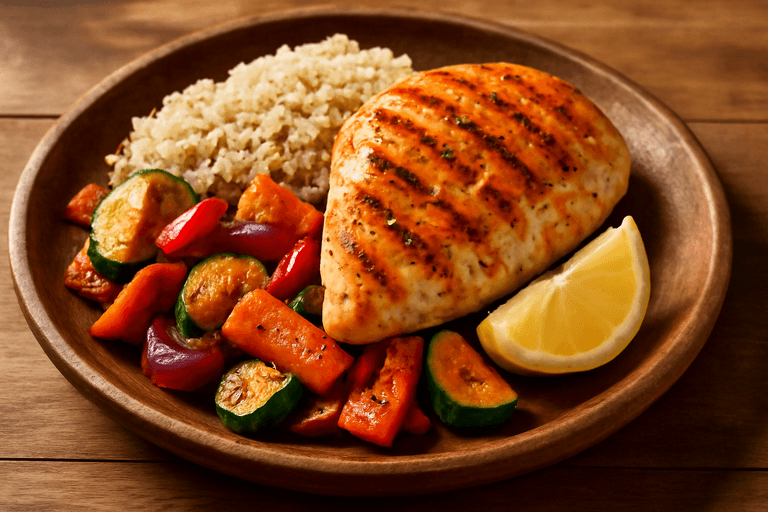 Gegrilde Kipfilet met Geroosterde Groenten en Quinoa