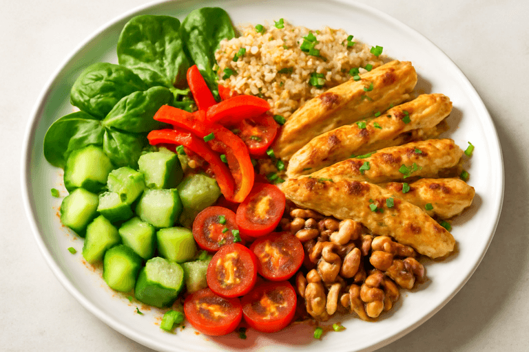 Energieboost Salade met Gegrilde Kip en Quinoa