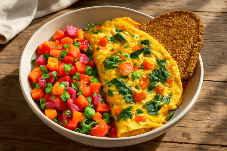 Energizing Veggie Omelette Bowl