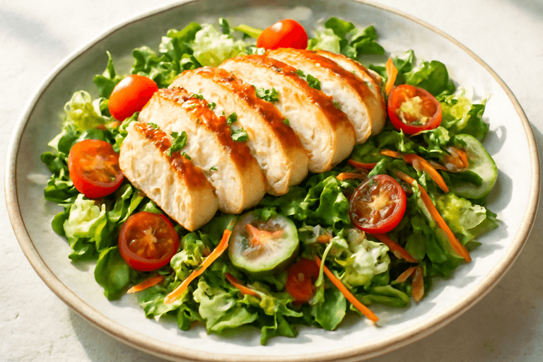 Salade de Poulet Grillé et Légumes Croquants