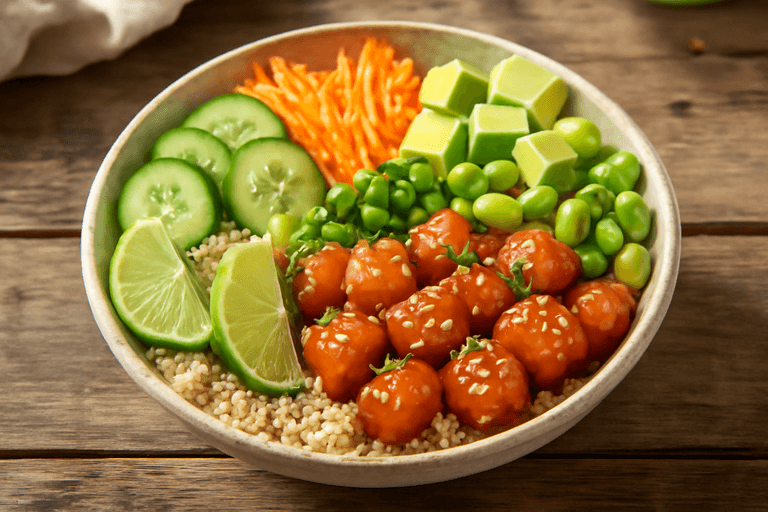 Poke Bowl di Salmone e Quinoa