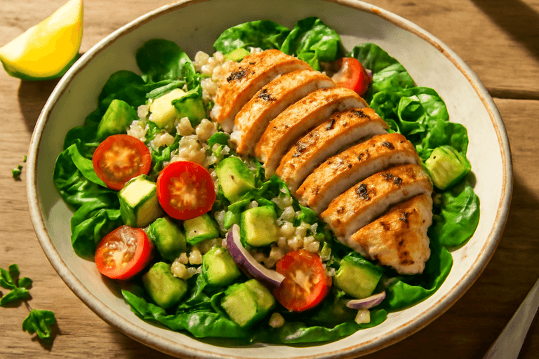 Energieboost Salade met Gegrilde Kip en Quinoa