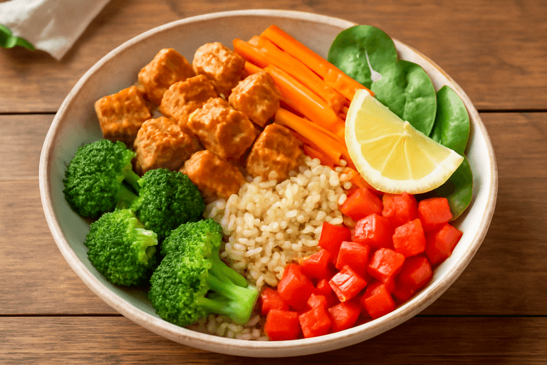 Hähnchen-Gemüse-Bowl mit Quinoa