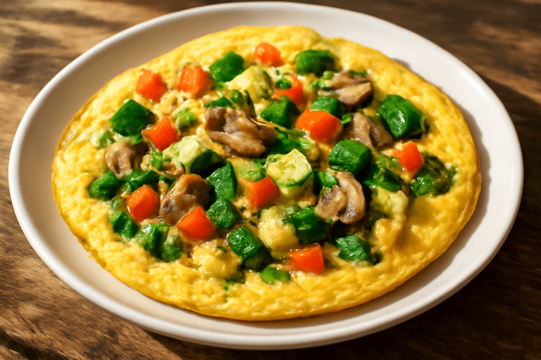 Herzhaftes Gemüse-Omelett mit Kräutern