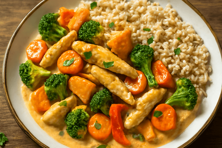 Kipfilet met Romige Zoete Aardappel en Groenterijst