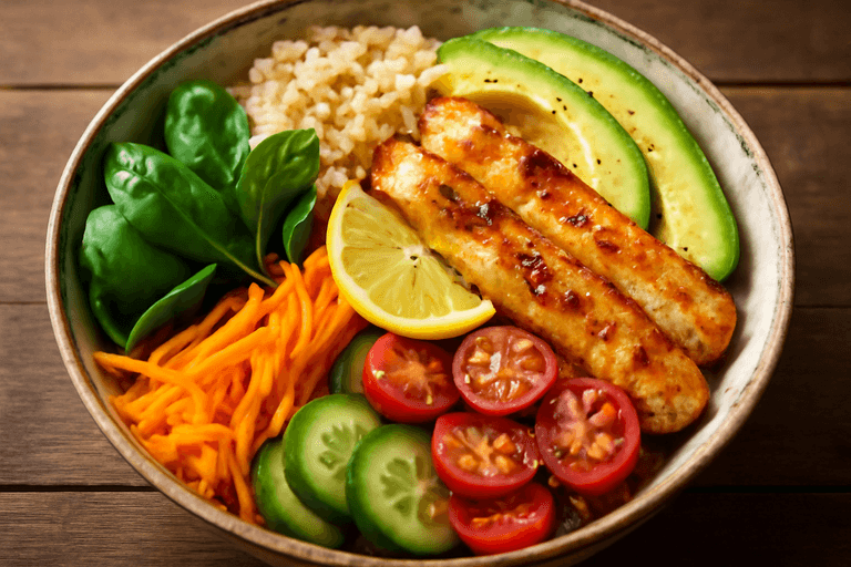 Krachtige Kip & Rijst Power Bowl