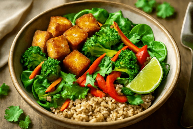 Protein-Packed Veggie Stir-Fry with Tofu & Quinoa