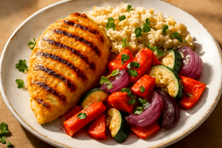 Gegrilde Kipfilet met Geroosterde Groenten en Quinoa