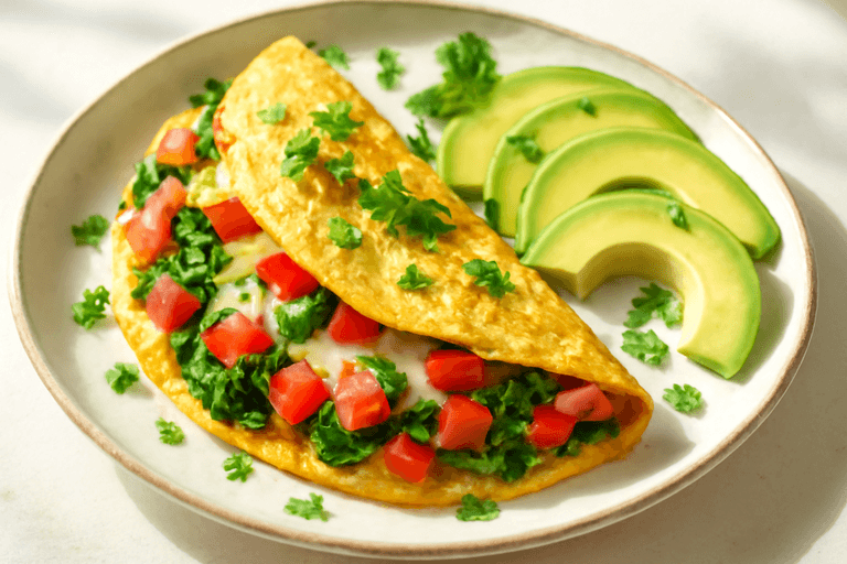 Krachtige Groente-Omelet met Avocado