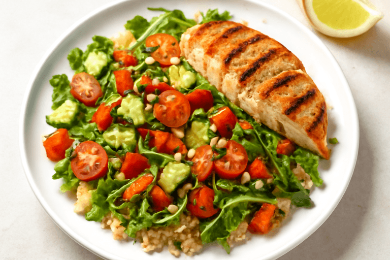 Salade Croquante de Poulet Grillé et Quinoa