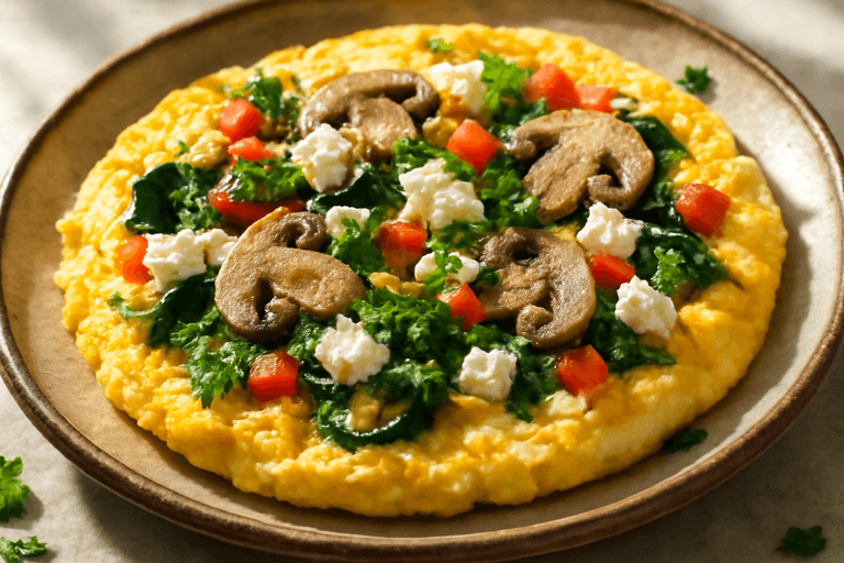 Proteinreiches Gemüse-Omelett für einen energiegeladenen Start