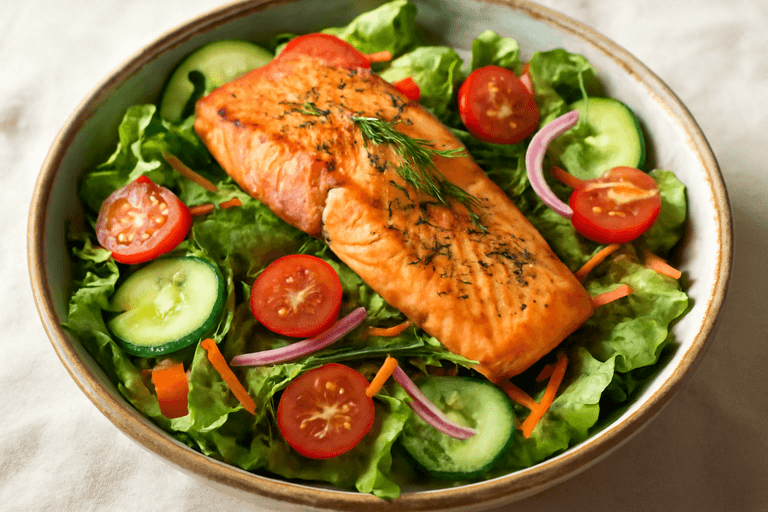 Färgglad Lax- & Grönsakssallad