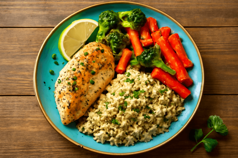 Gegrilde Kippenborst met Geroosterde Groenten en Quinoa