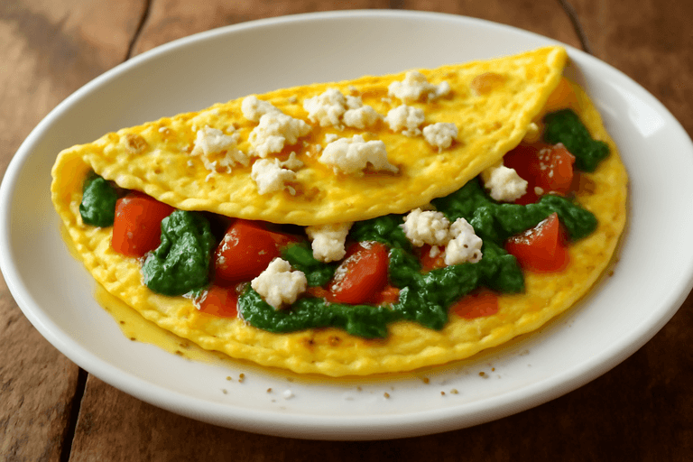 Ομελέτα με Σπανάκι & Ντομάτα: Κλασική Πρωινή Ενέργεια