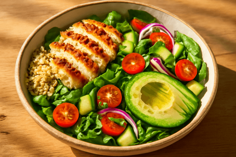 Energigivande kycklingsallad med avokado och quinoa