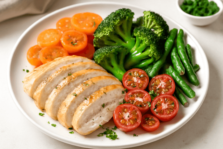 Light & Classic Chicken Veggie Plate