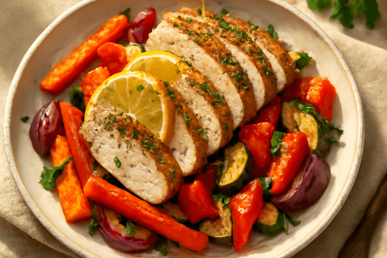 Herbed Lemon Chicken with Roasted Vegetables