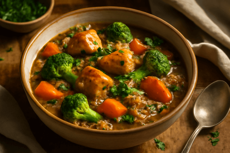 Lätt kycklinggryta med grönsaker och quinoa