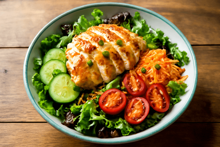 Salată Clasică cu Piept de Pui la Grătar și Legume Fresh