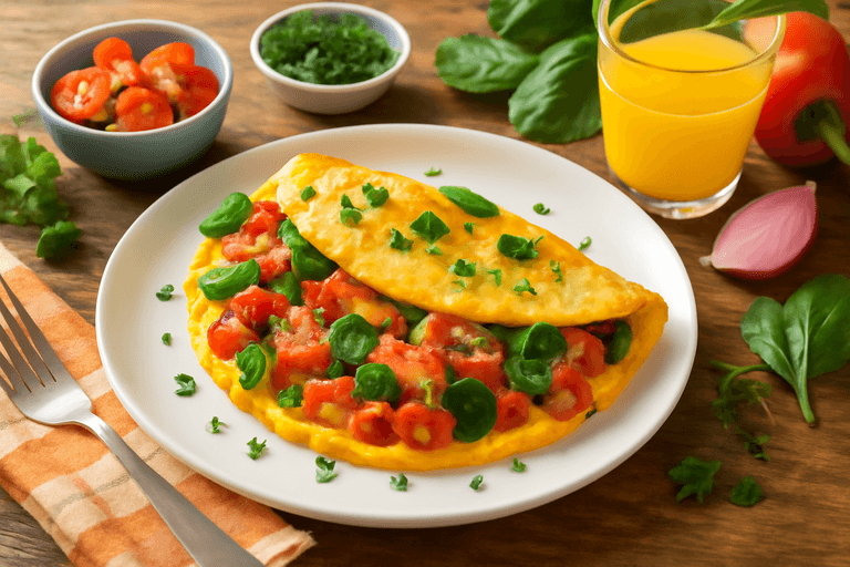 Sunrise Power Veggie Omelette