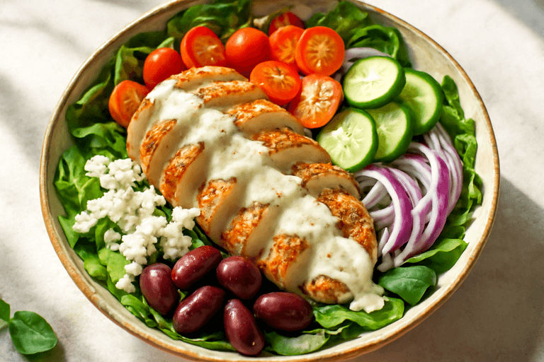Energizing Greek Chicken Salad Bowl