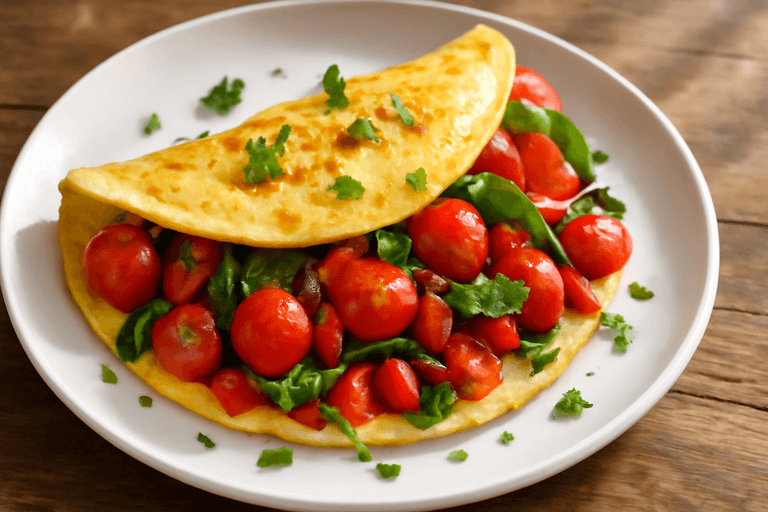 Energiboostande ägg- och grönsaksomelett