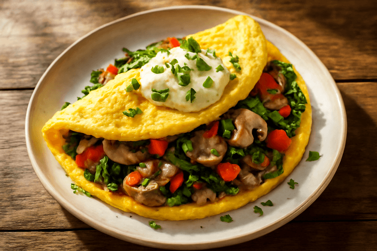 Proteinreiches Gemüse-Omelett