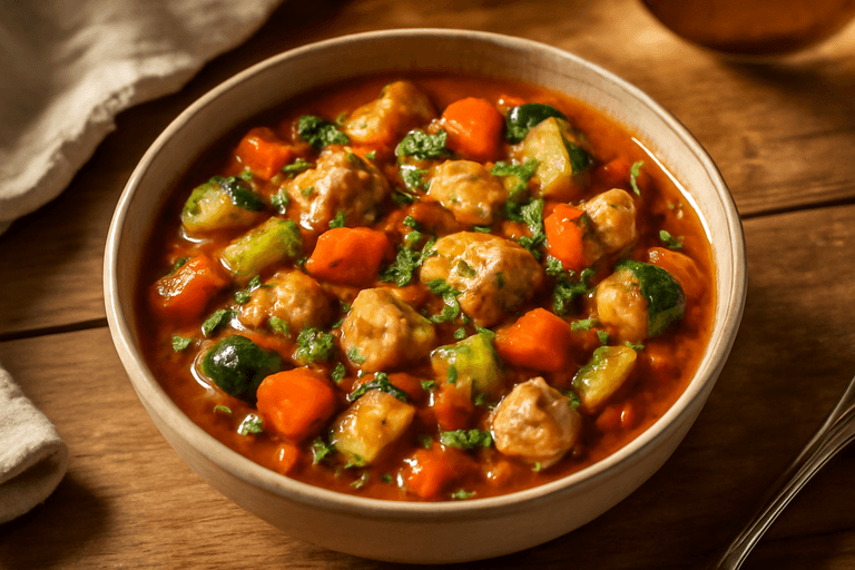 Lätt kycklinggryta med färska grönsaker