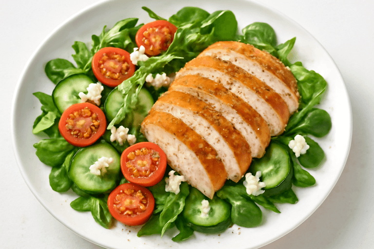 Proteinski pileći salatni tanjur