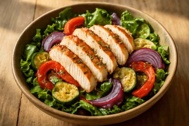 Insalata di Pollo Grigliato e Verdure Mediterranee