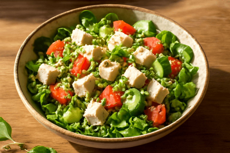 Лёгкий салат с курицей и киноа