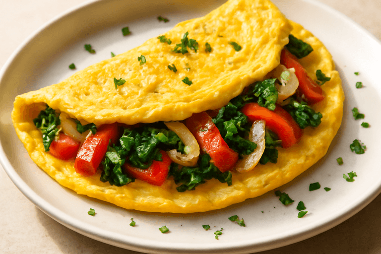 Eiwitrijke Klassieke Omelet met Groenten