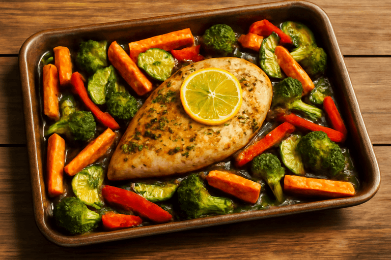 Pollo al Horno con Verduras Asadas