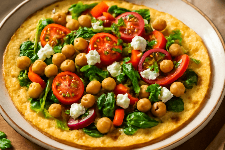 Proteinrik vegetarisk grönsaksomelett