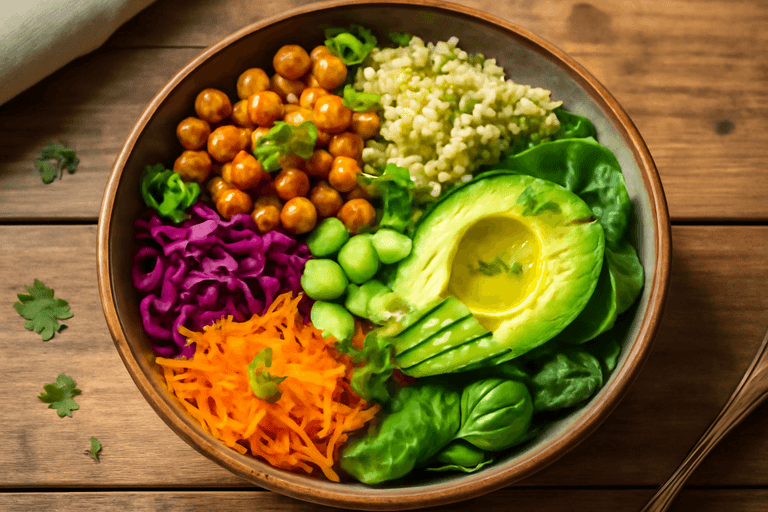 Proteinrika Buddha Bowl med Rostade Kikärtor