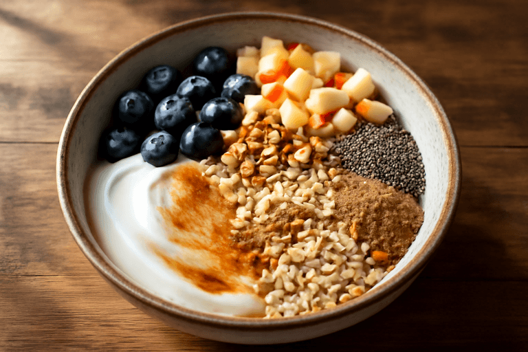 Veganer Power-Frühstücks-Bowl