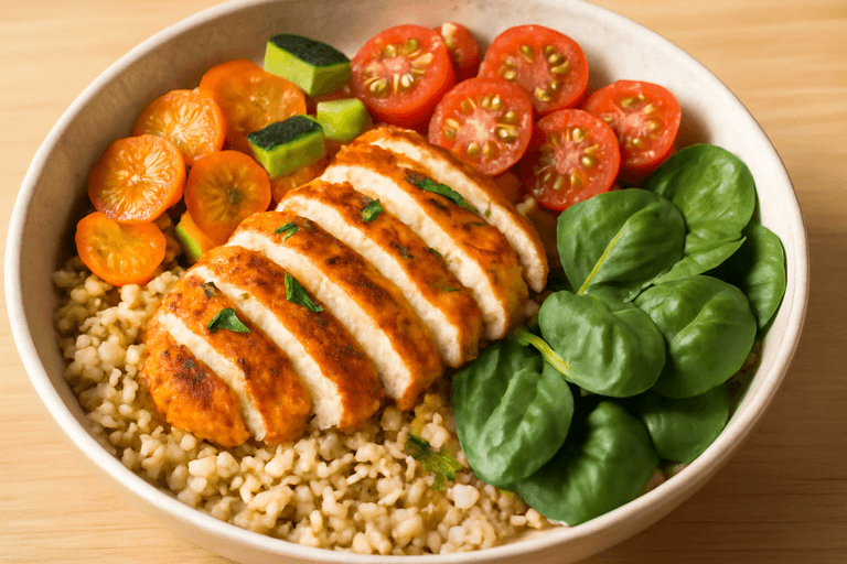 Bowl Clássico de Frango Grelhado e Legumes