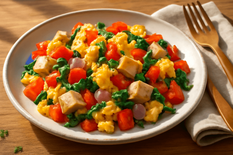 Revuelto Clásico de Verduras y Pavo